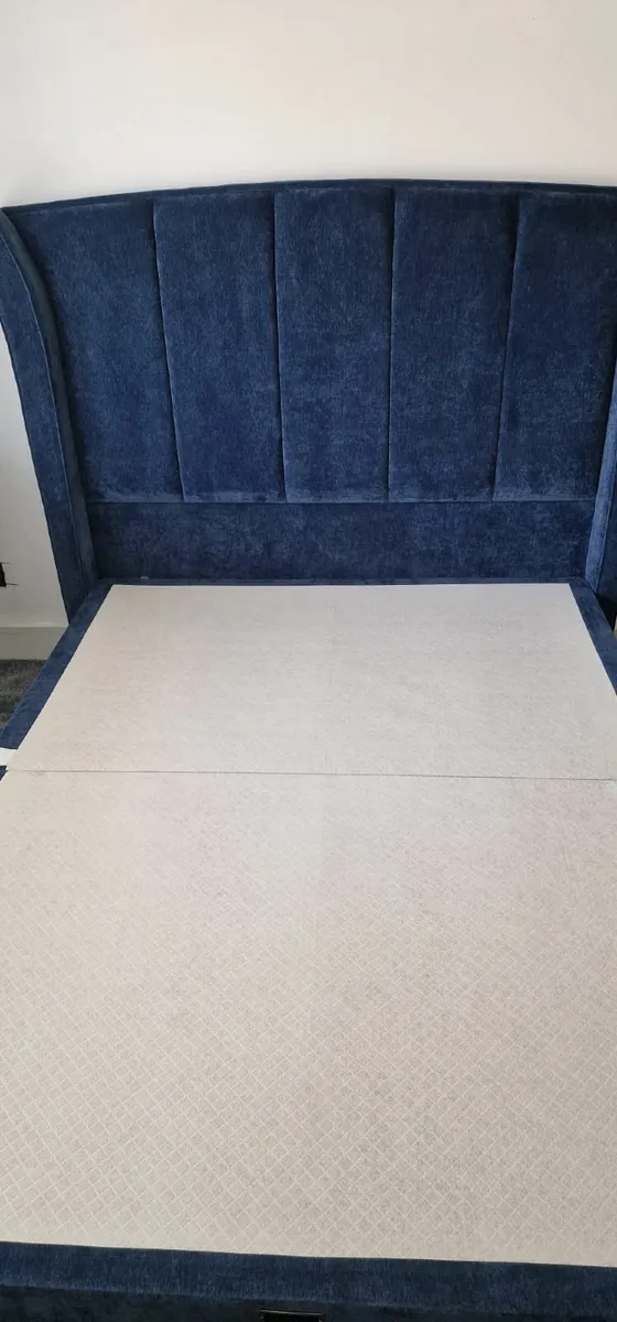 Velvet Bed Frame and Headboard - Image 1