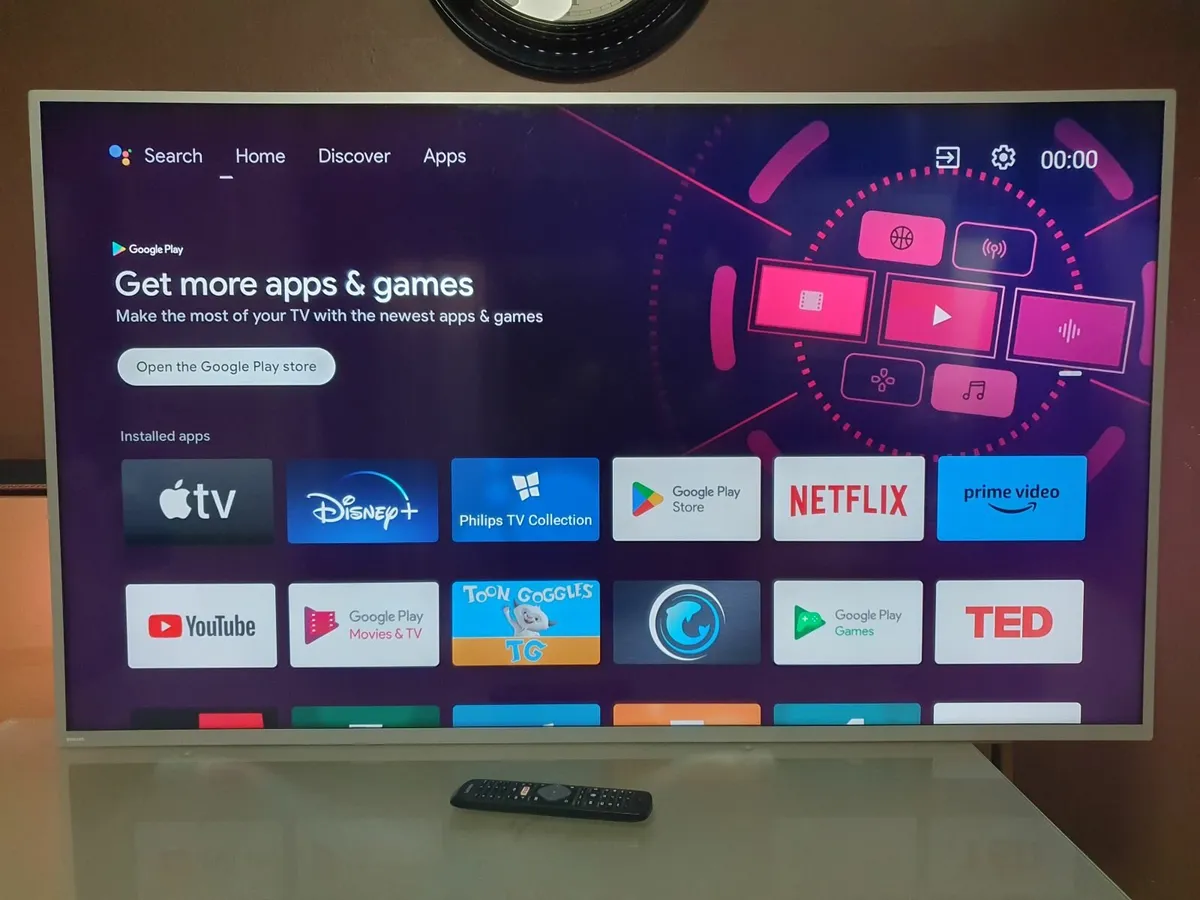 58" Philips Ambilight 4k HDR Smart LED Android TV - Image 1