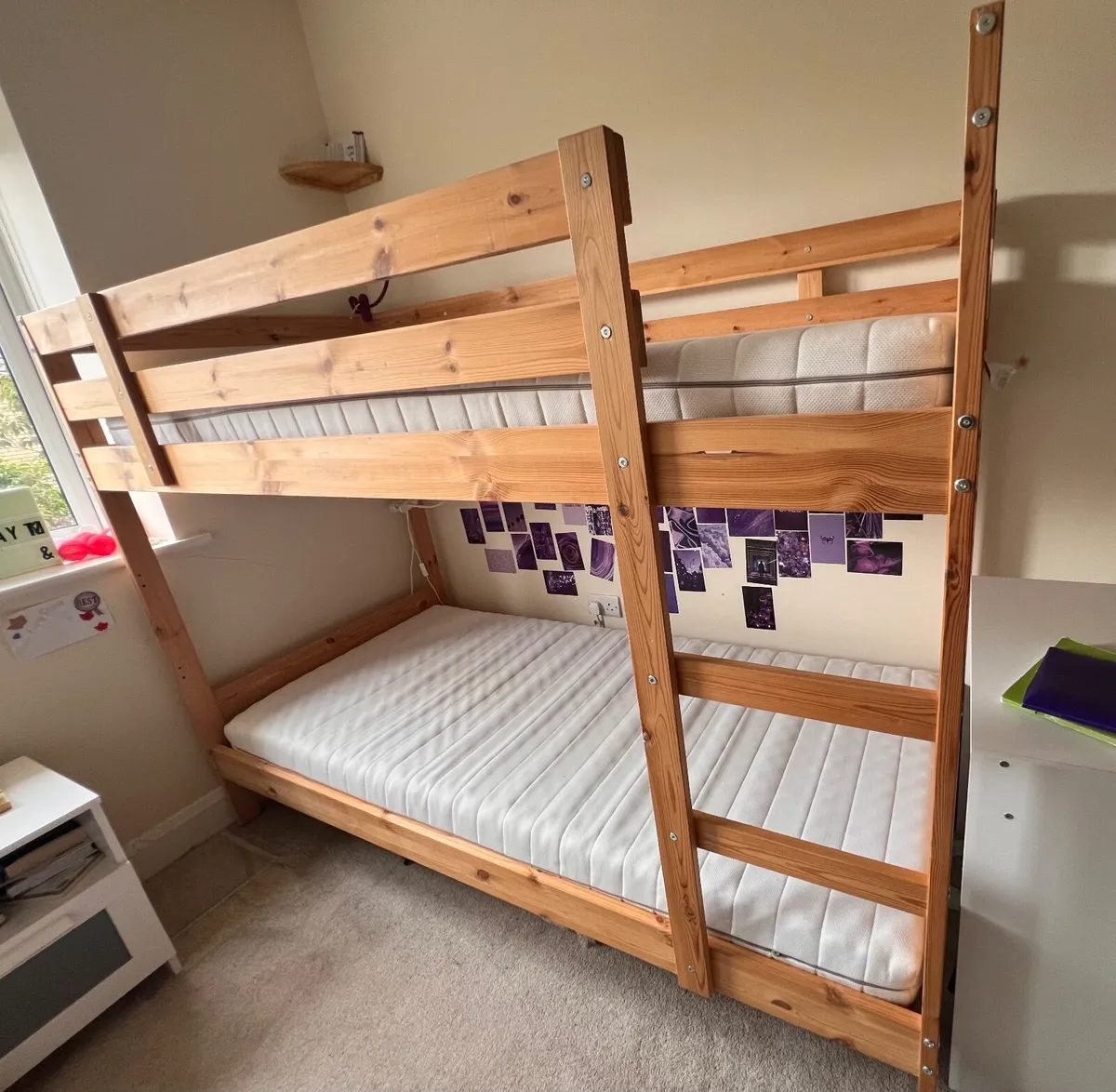 Ikea bunk bed with mattresses - Image 1