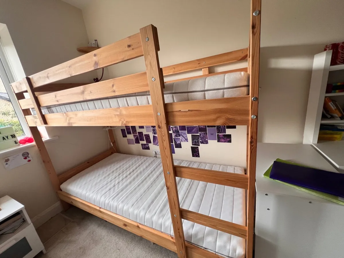 Ikea bunk bed with mattresses - Image 2