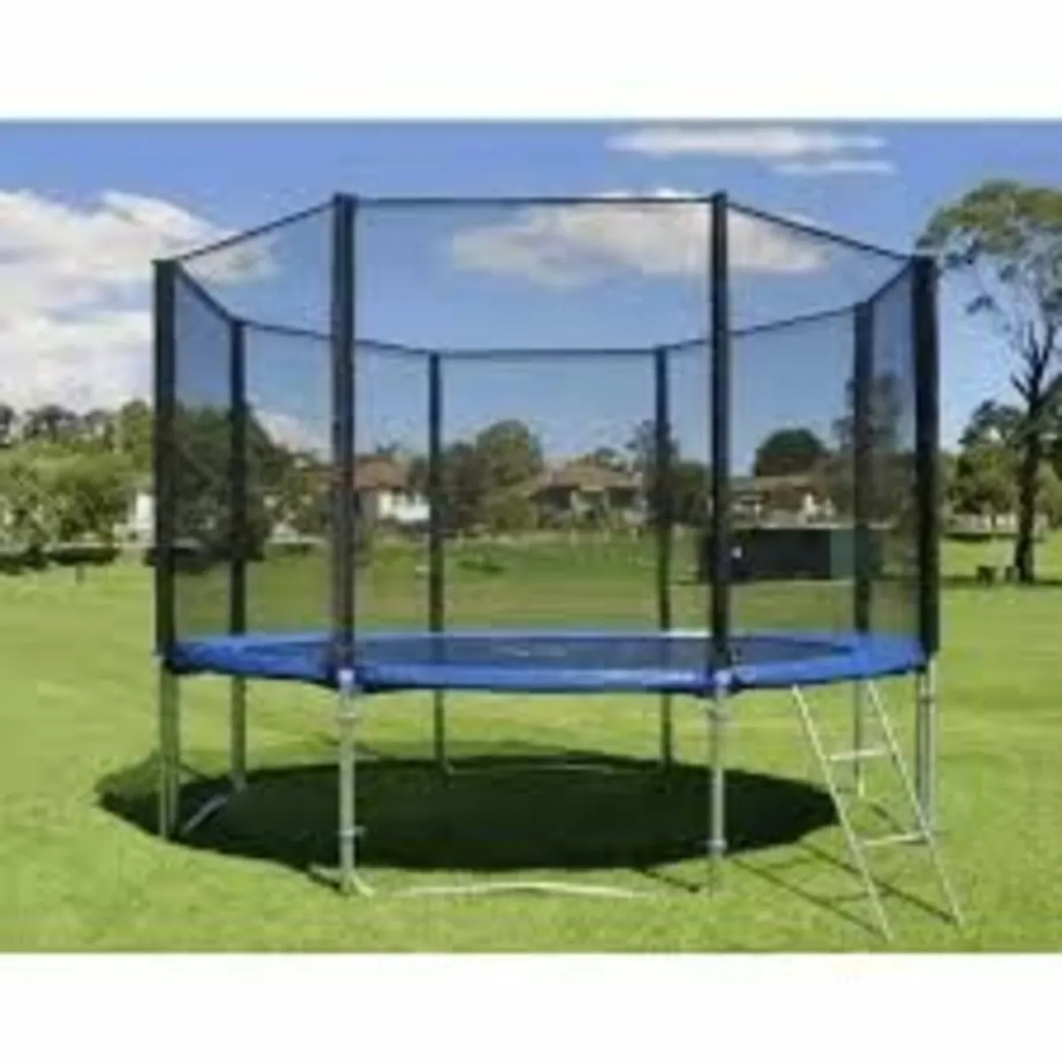 12ft Trampoline with Ladder,Net and Tie down Kit - Image 1