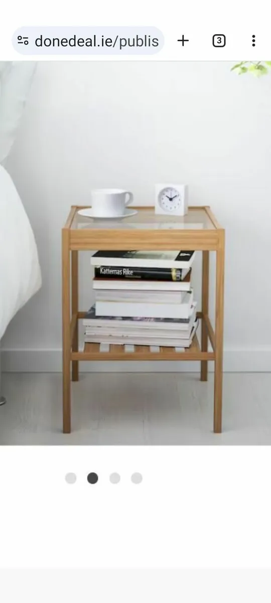 New glass top coffee table/bedside table - Image 3