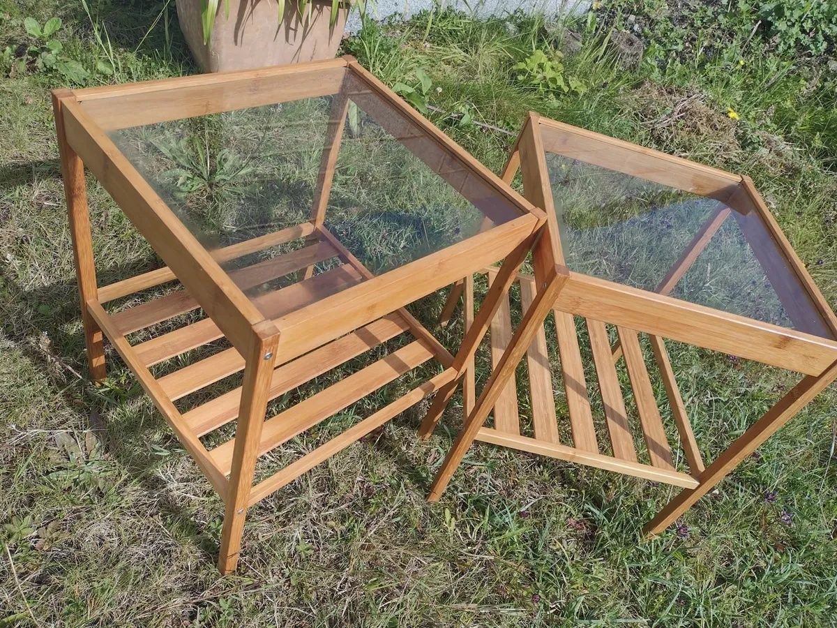New glass top coffee table/bedside table - Image 2