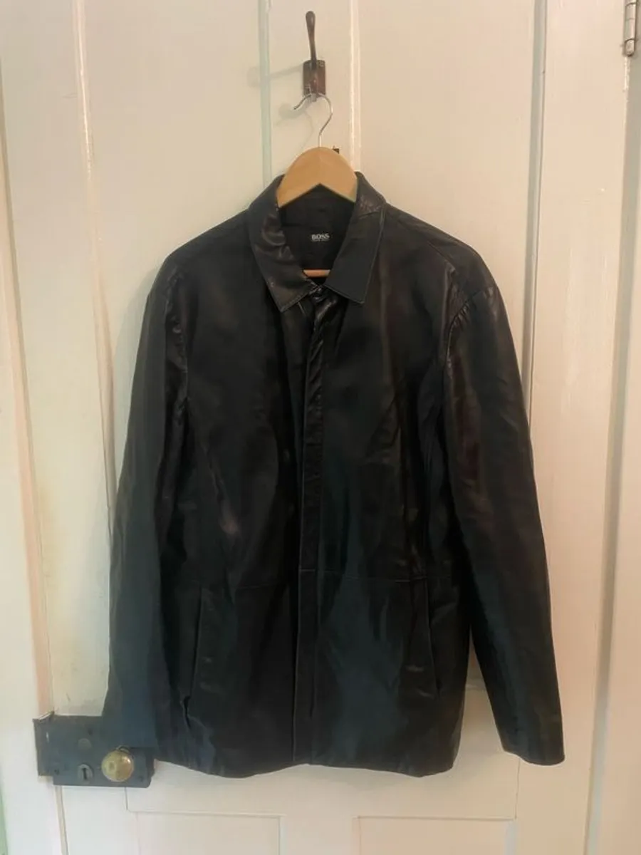 Hugo Boss leather coat - Image 1