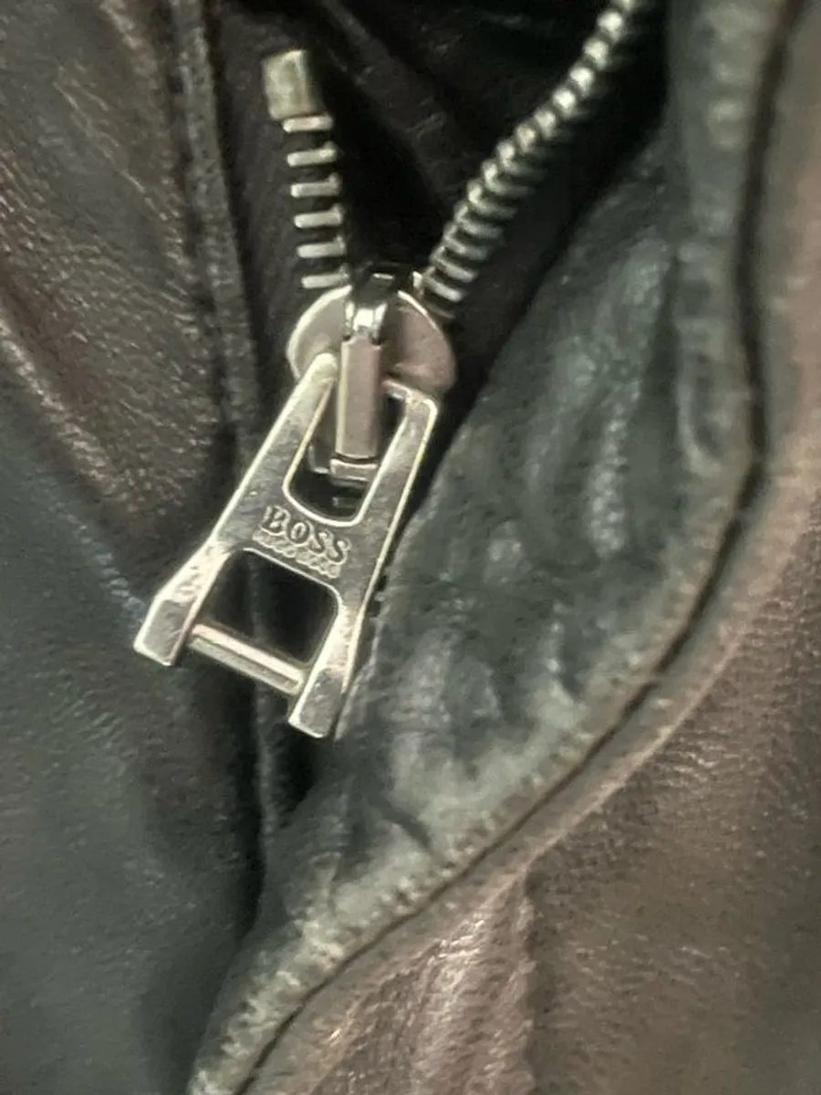 Hugo Boss leather coat - Image 4