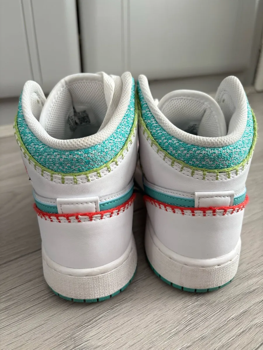 Air Jordan 1 Mid SE in Multi Knit (GS) - Image 4