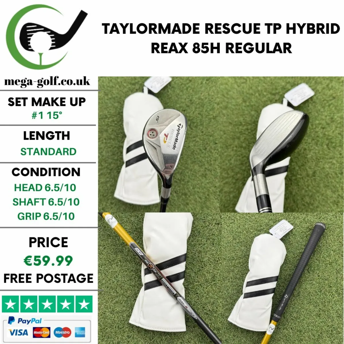 TAYLORMADE RESCUE TP HYBRID / #1 15° / REGULAR - Image 1