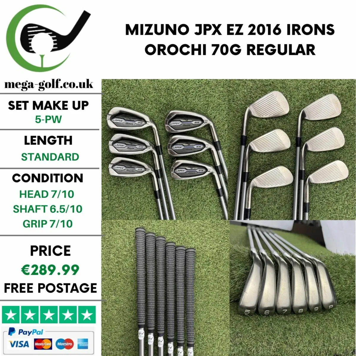 MIZUNO JPX EZ 2016 IRONS / 5-PW / REGULAR - Image 1