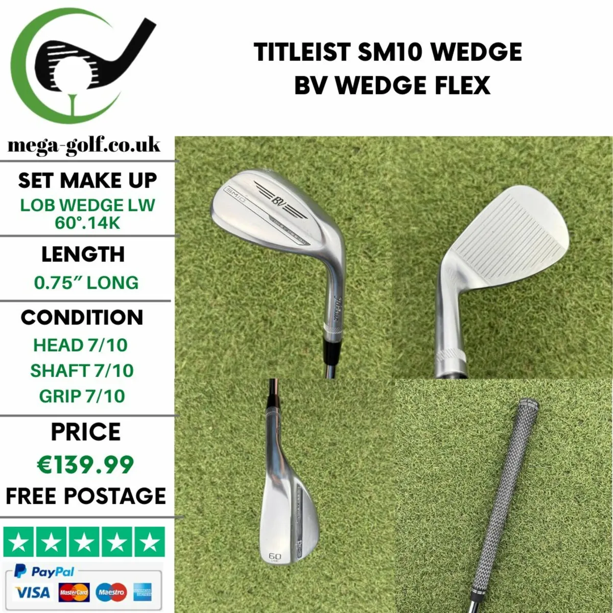 TITLEIST SM10 WEDGE LW 60°.14K / BV WEDGE FLEX - Image 1