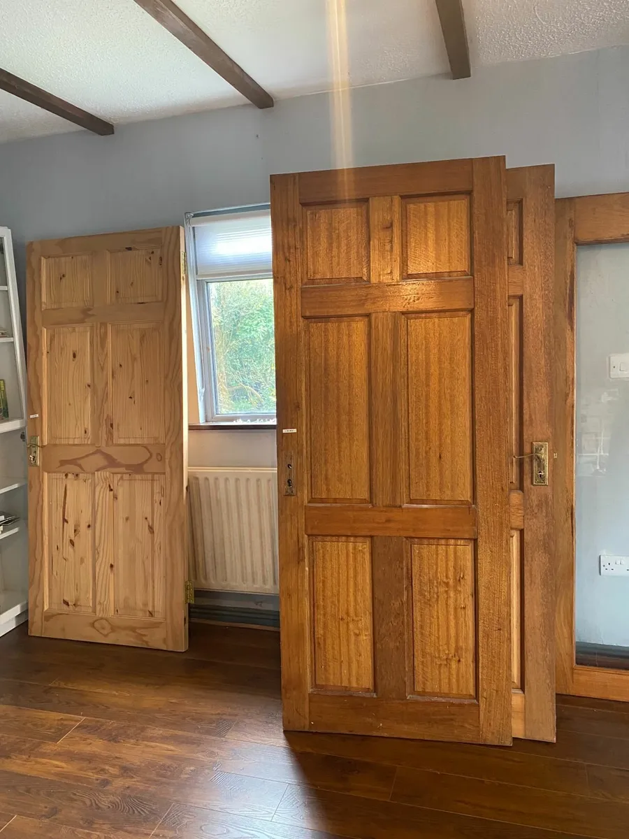 Heavy wooden doors