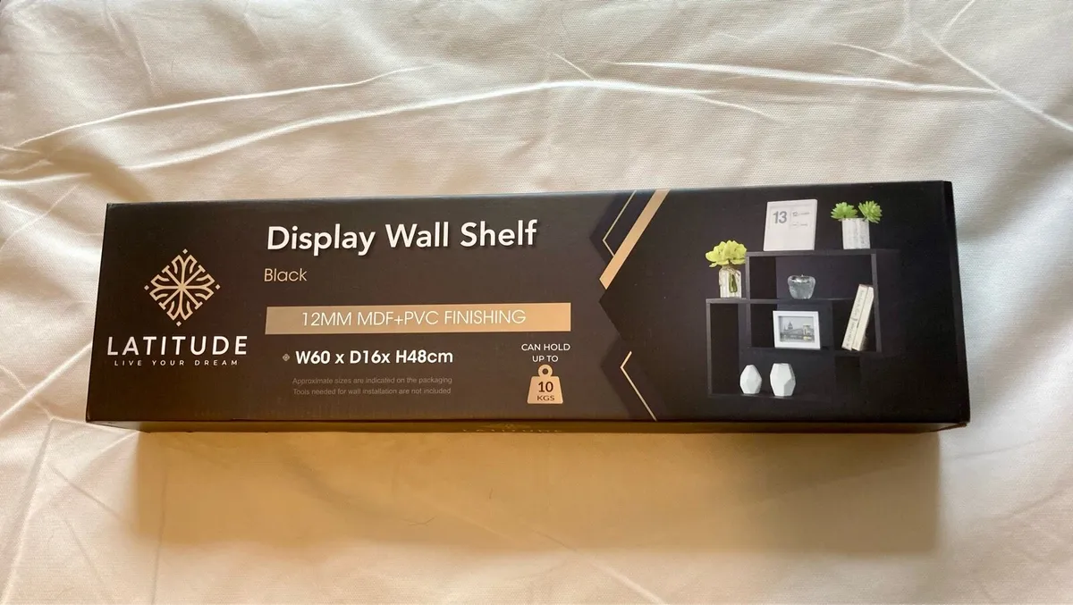 Latitude Black Floating Wall Shelf - Image 3