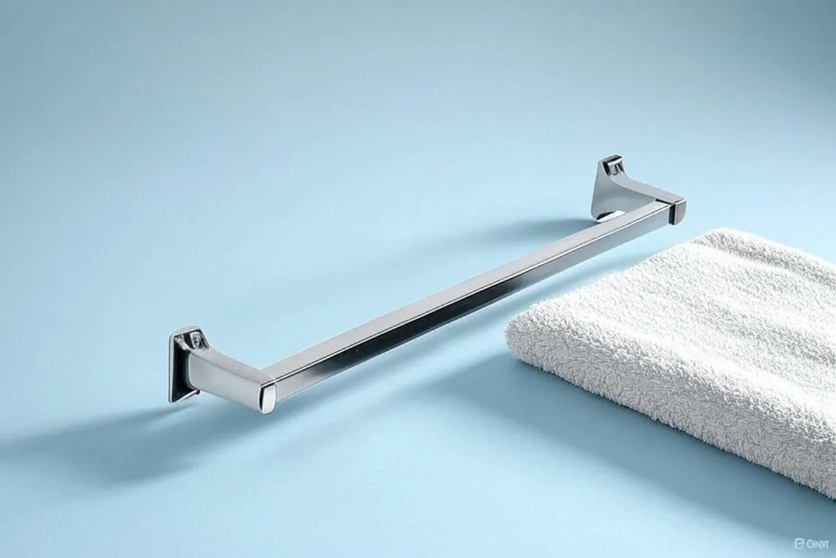 Croydex Sutton Chrome Towel Bar – Modern Bathroom - Image 1