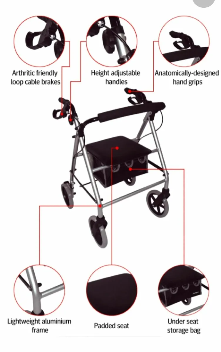 Rollator walker with seat - Image 1