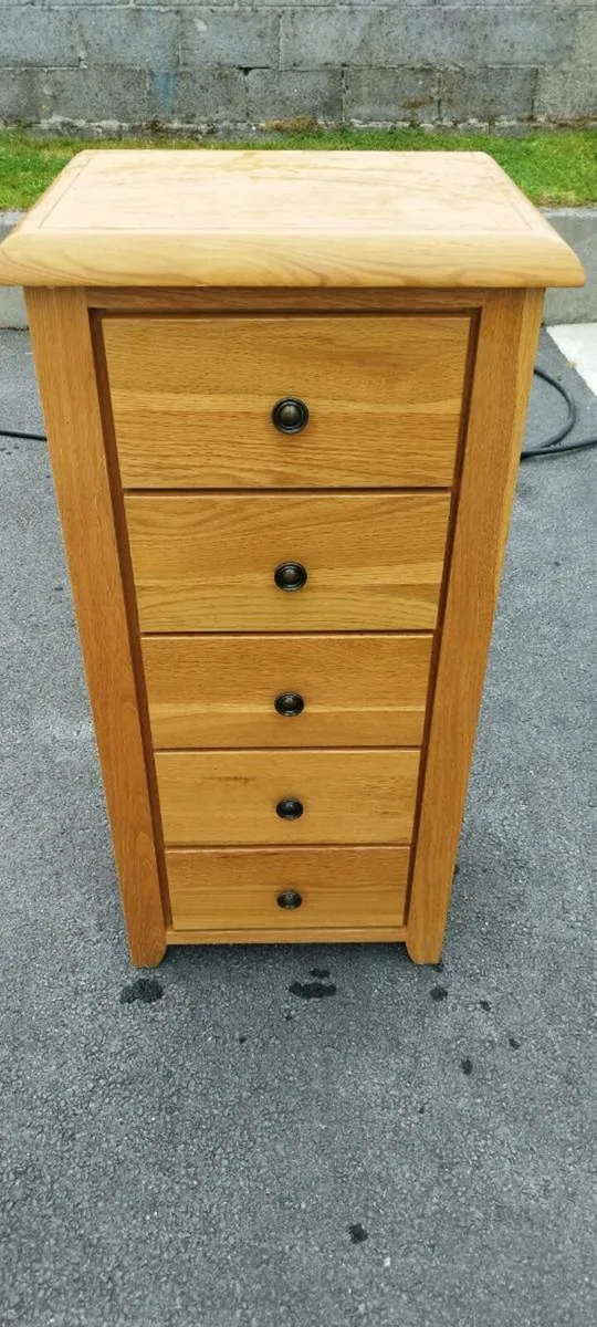 Tall 5 drawer solid wood locker - Image 1