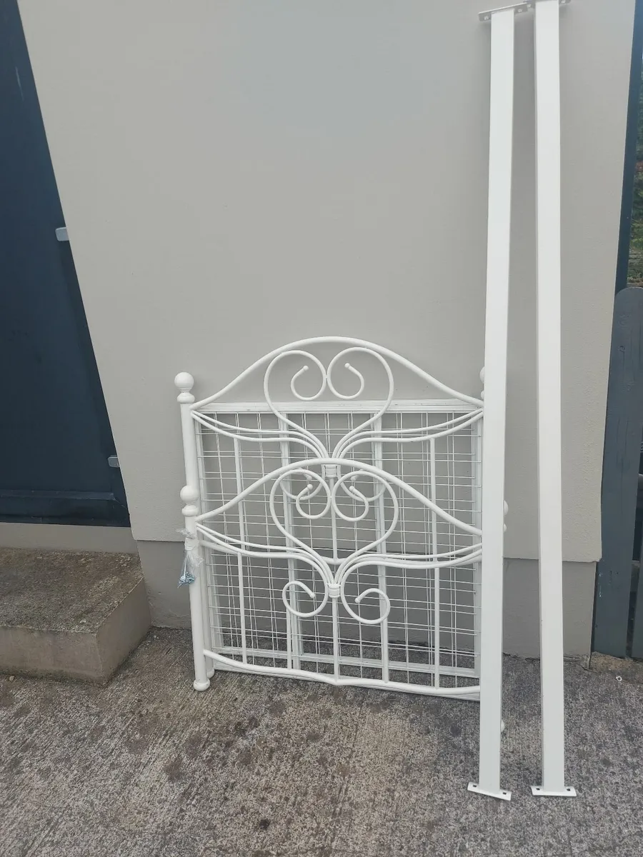 White metal bed frame. - Image 2