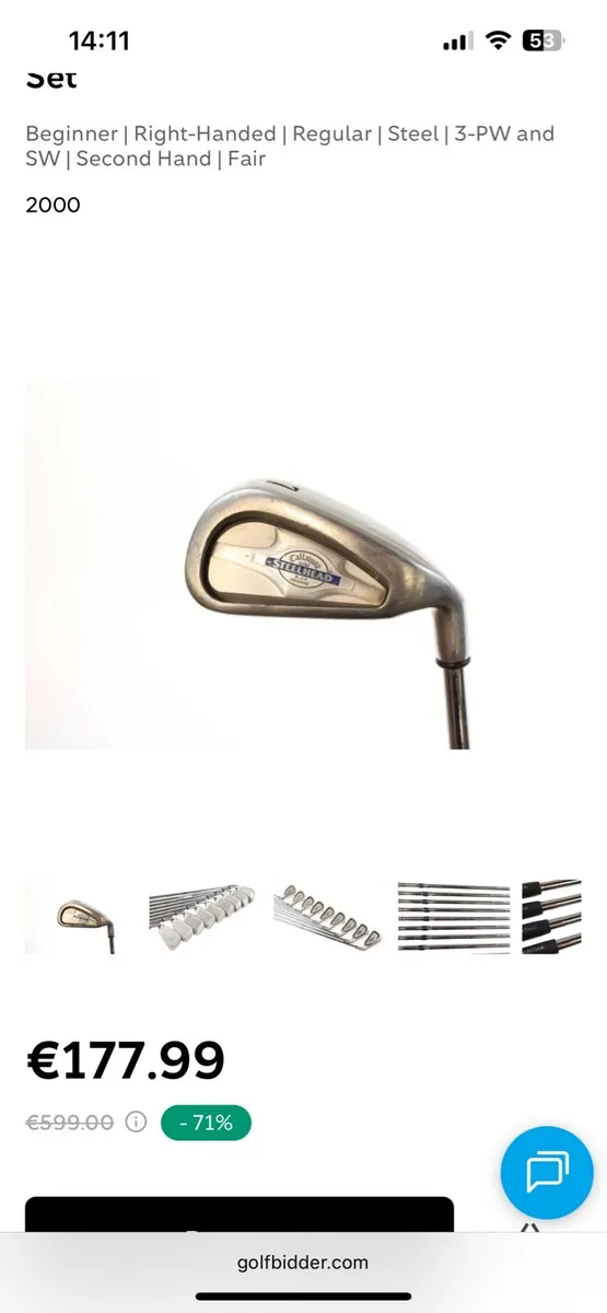 Callaway X-14 Irons - Image 1