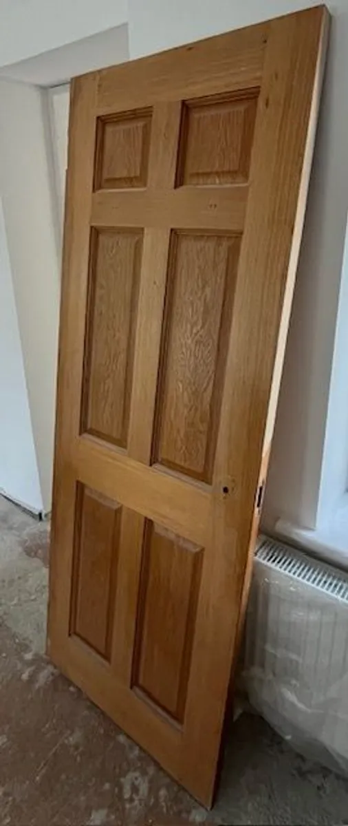 Solid Oak interior doors (x6) - Image 2