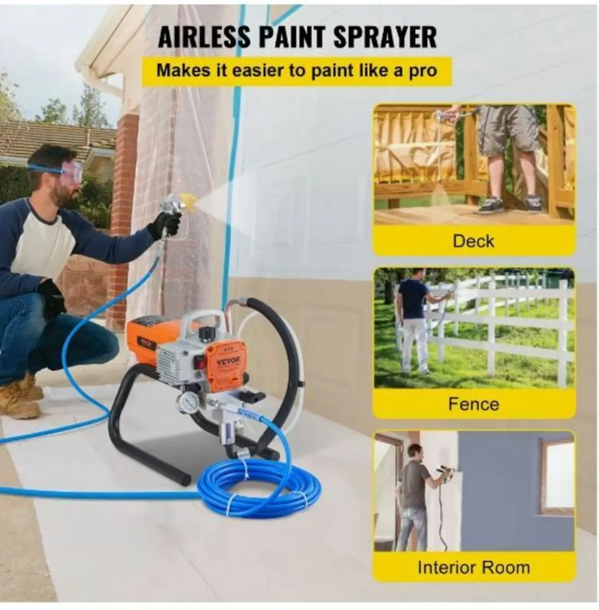 High Pressure Airless Wall Paint Spray Gun Spraye - Image 2