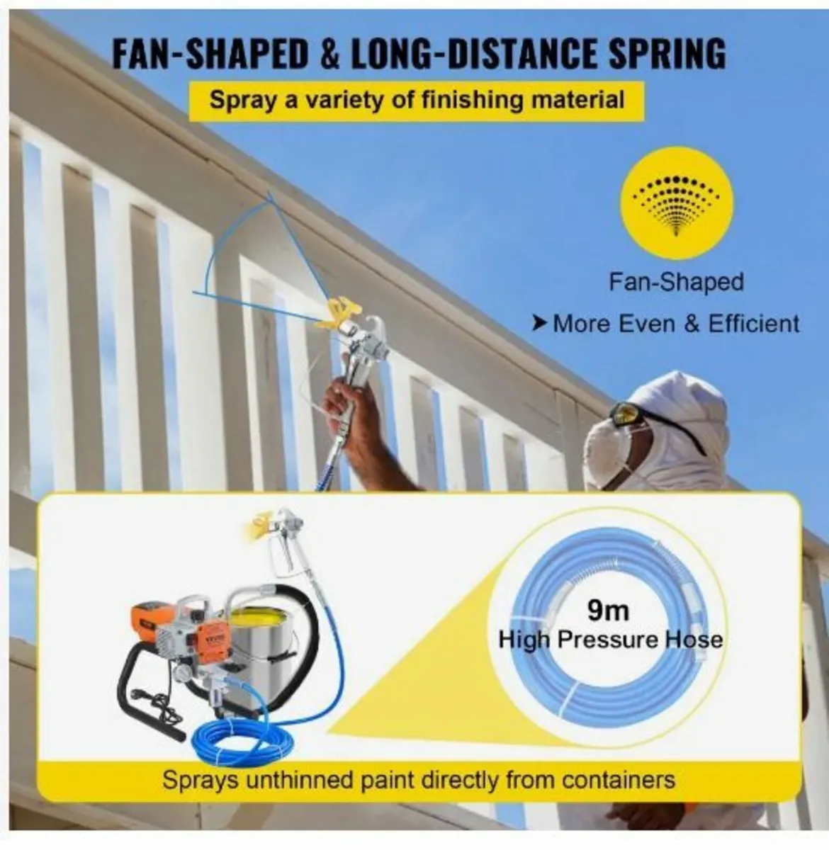 High Pressure Airless Wall Paint Spray Gun Spraye - Image 3