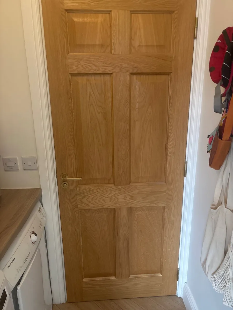 3x solid oak doors - Image 1