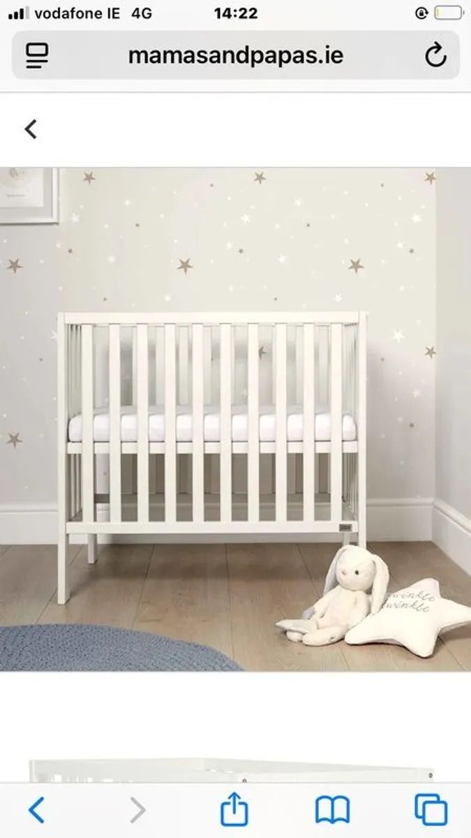 Mamas & Papas small cot and mattress - Image 1