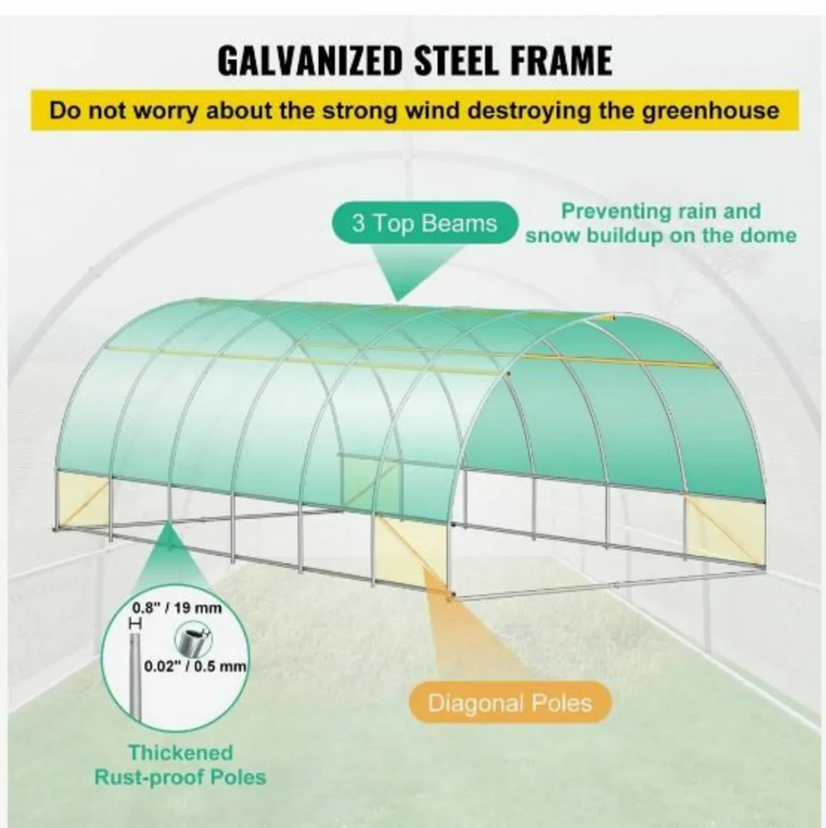Walk-in Tunnel Greenhouse - Image 3
