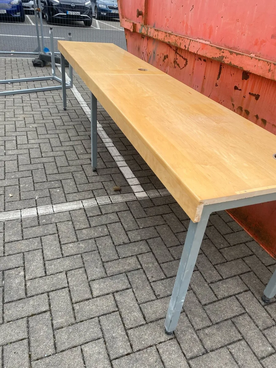 2 long desks - Image 1