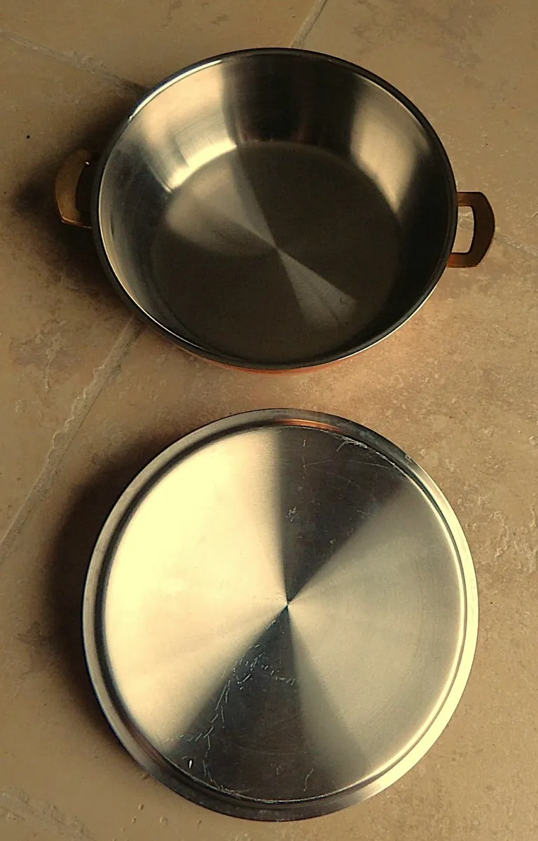 Vintage Copper & Brass Spring Inox Lidded Pot - Image 3