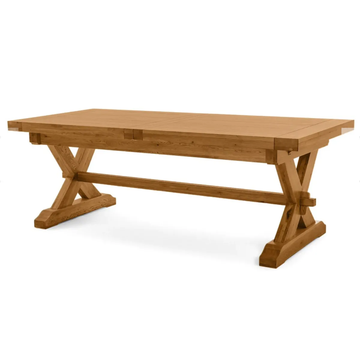 Oak Extendable dining table with chairs - Image 1
