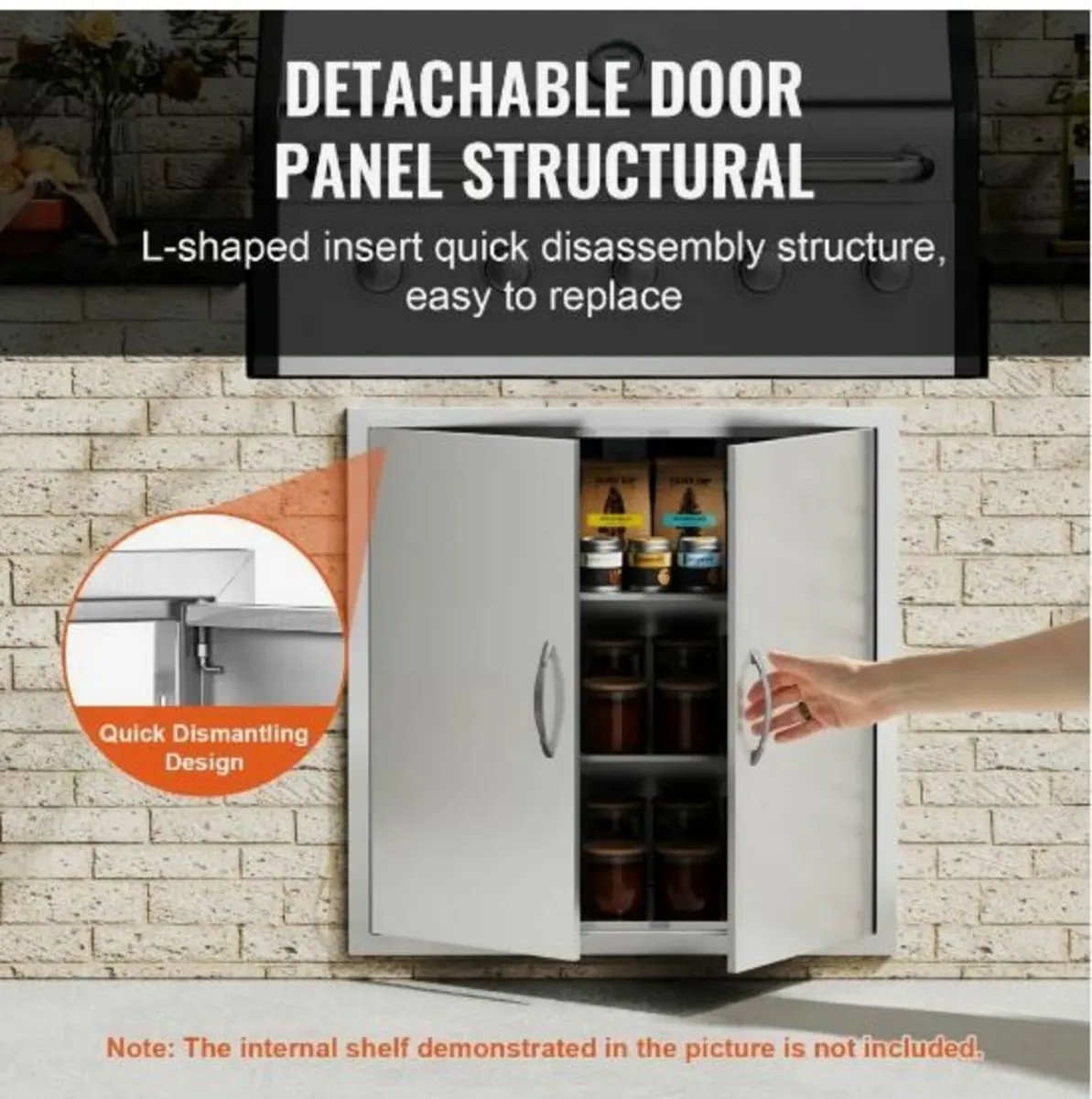 BBQ Access Door, 790x790 mm Double Outdoor - Image 2