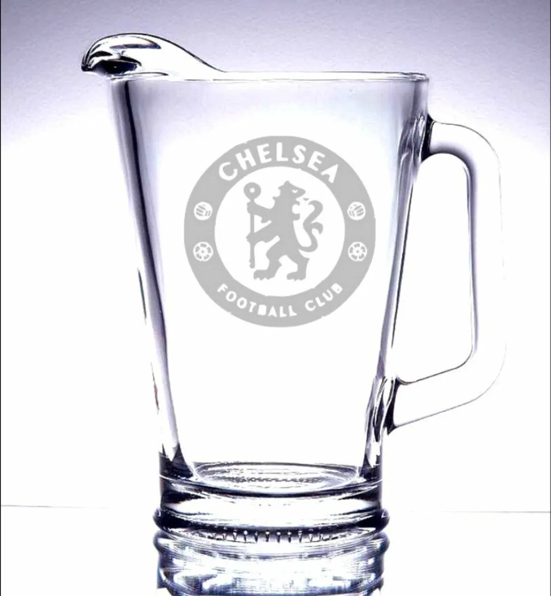 Large Vintage Glass Football Club Pitchers - Image 3