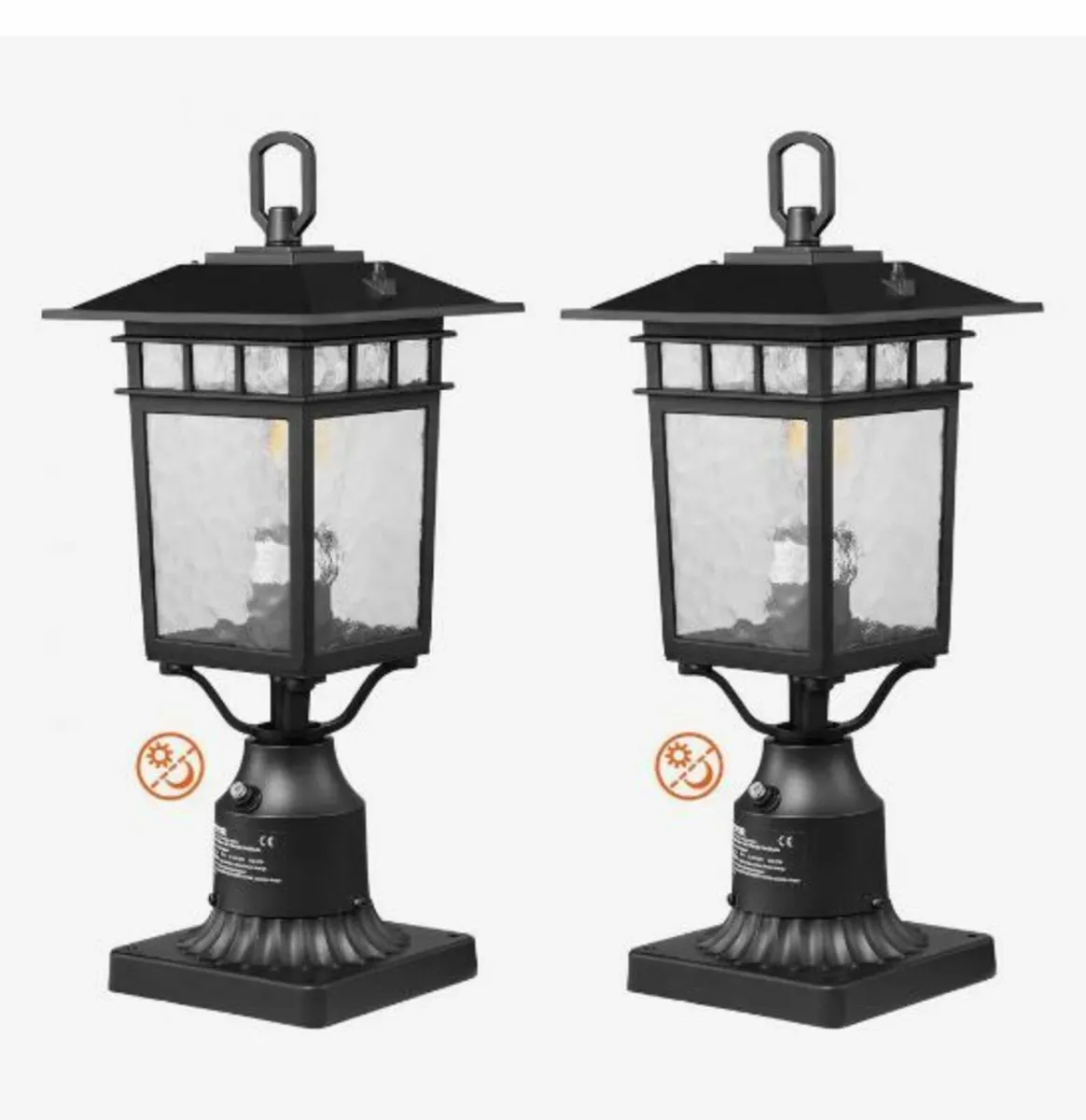 2 PCs Dusk to Dawn Outdoor Lamp Post - Image 3