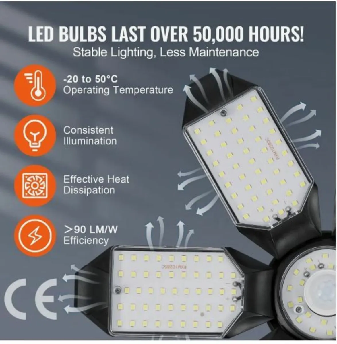 LED Garage Light 15000LM 2 Packs - Image 2