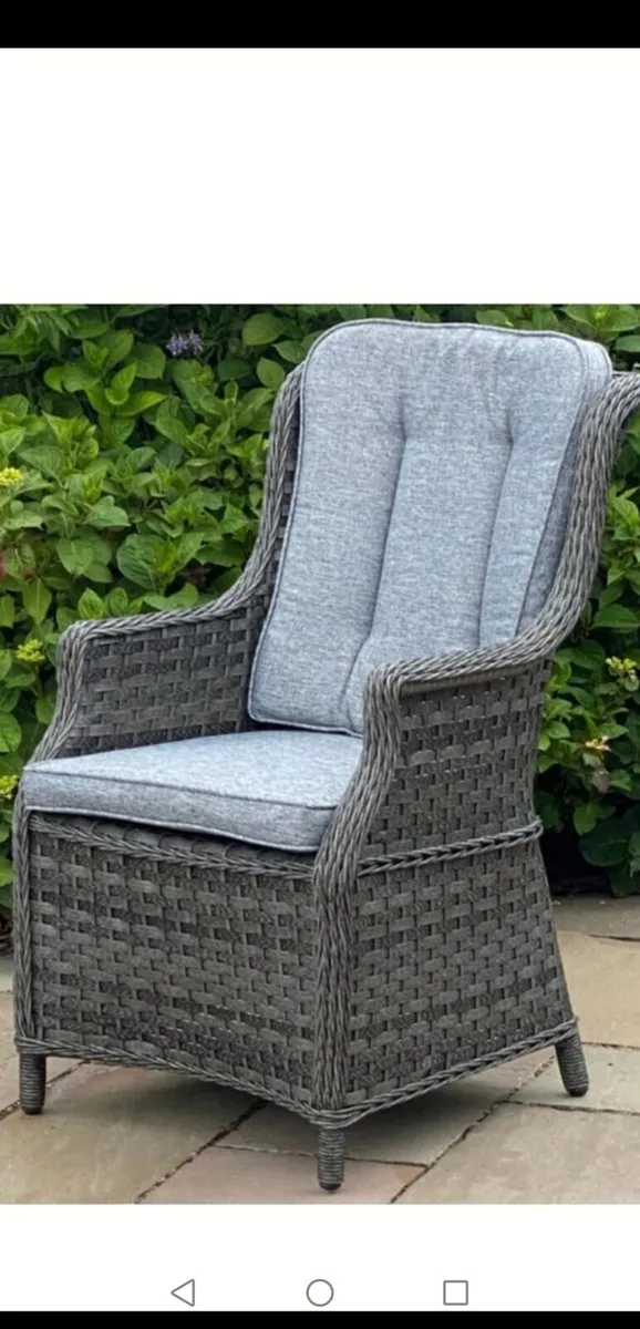 Brand New Dark Grey Rattan Chair