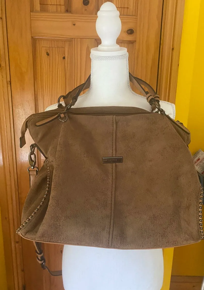 Bessie Designer Label Suede handbag - Image 2