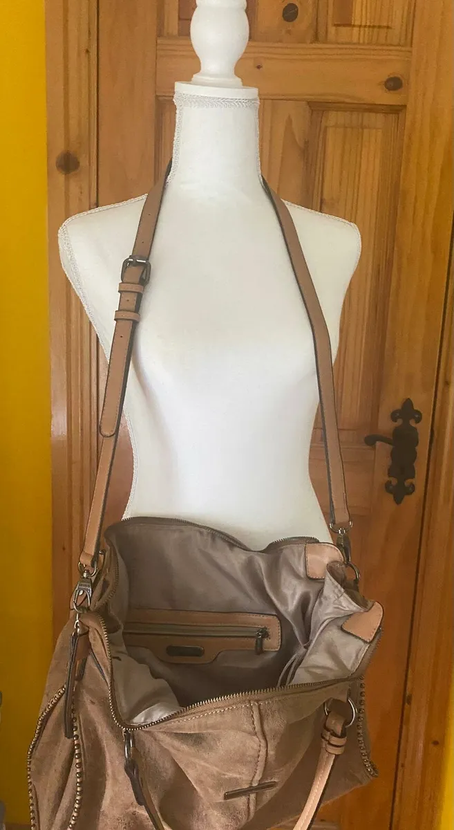 Bessie Designer Label Suede handbag - Image 4
