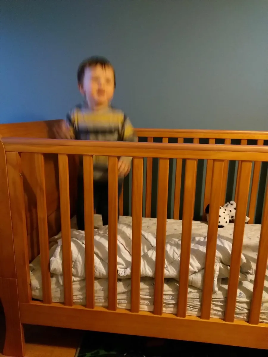 Mamas and Papas Cot Bed and Kingcoil Matress - Image 1