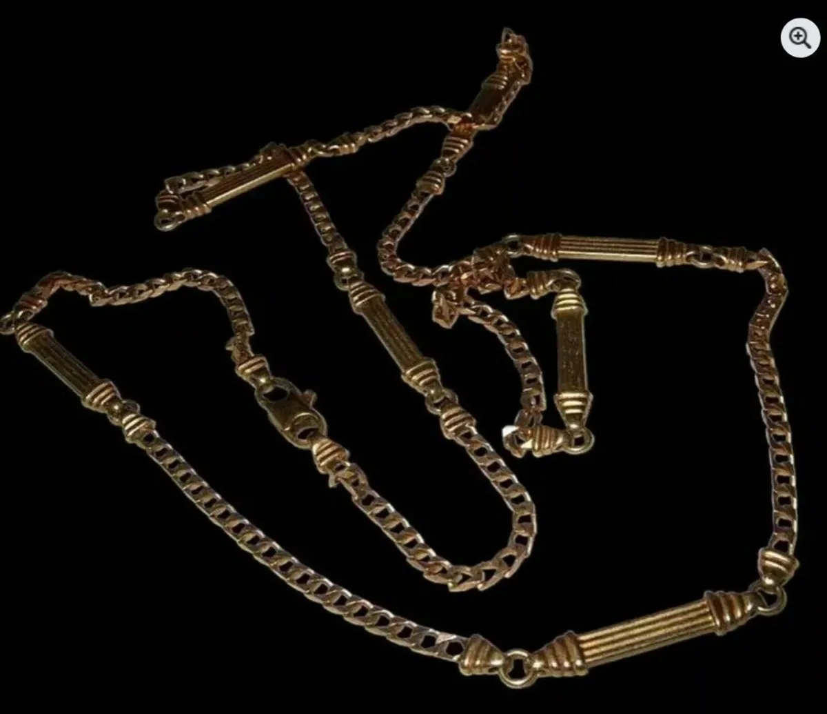 Vintage Hallmarked 9ct Gold 26" Fancy Link Chain - Image 3