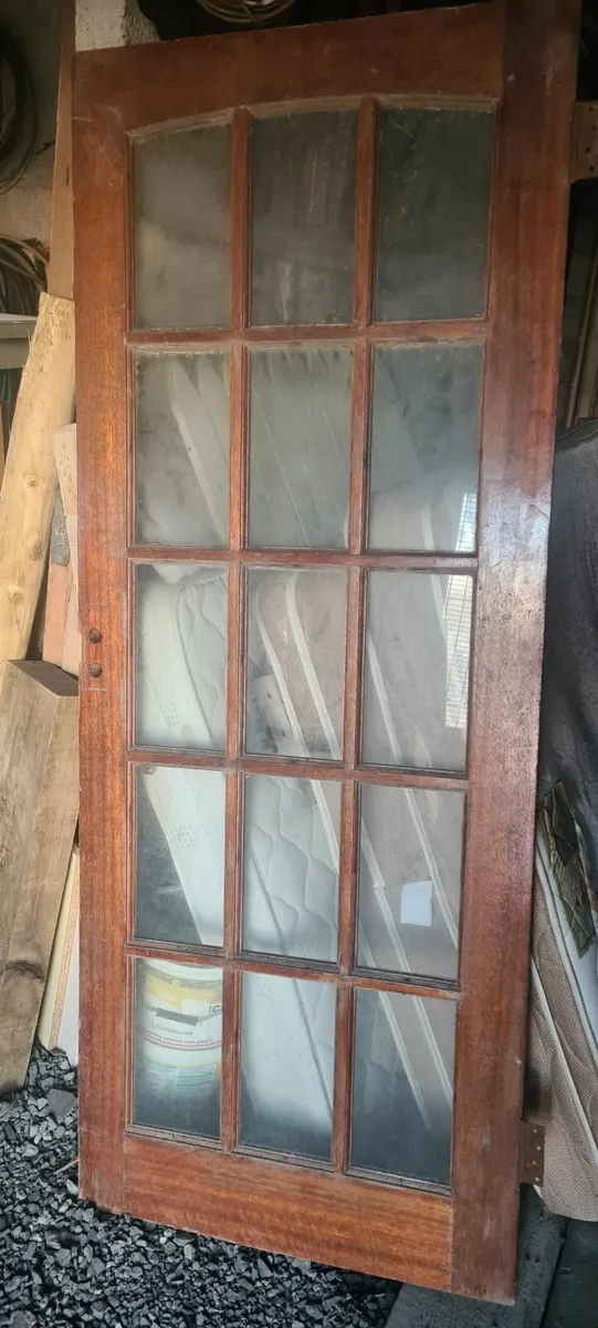 3 x Teak French doors - Image 1