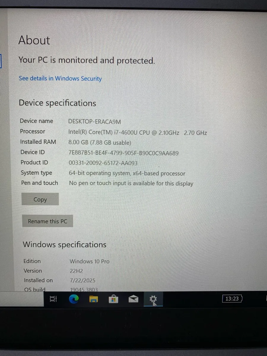Lenovo i7 pro 8gb 256ssd windows 10 pro - Image 4
