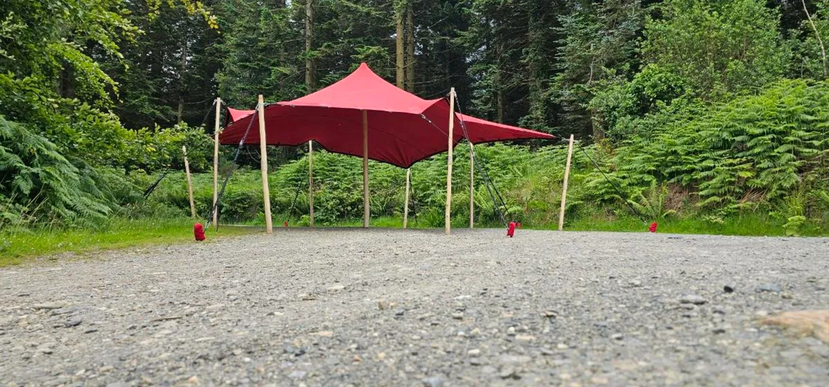 Used Red 6x6m Stretch Tent For Sale - Image 2
