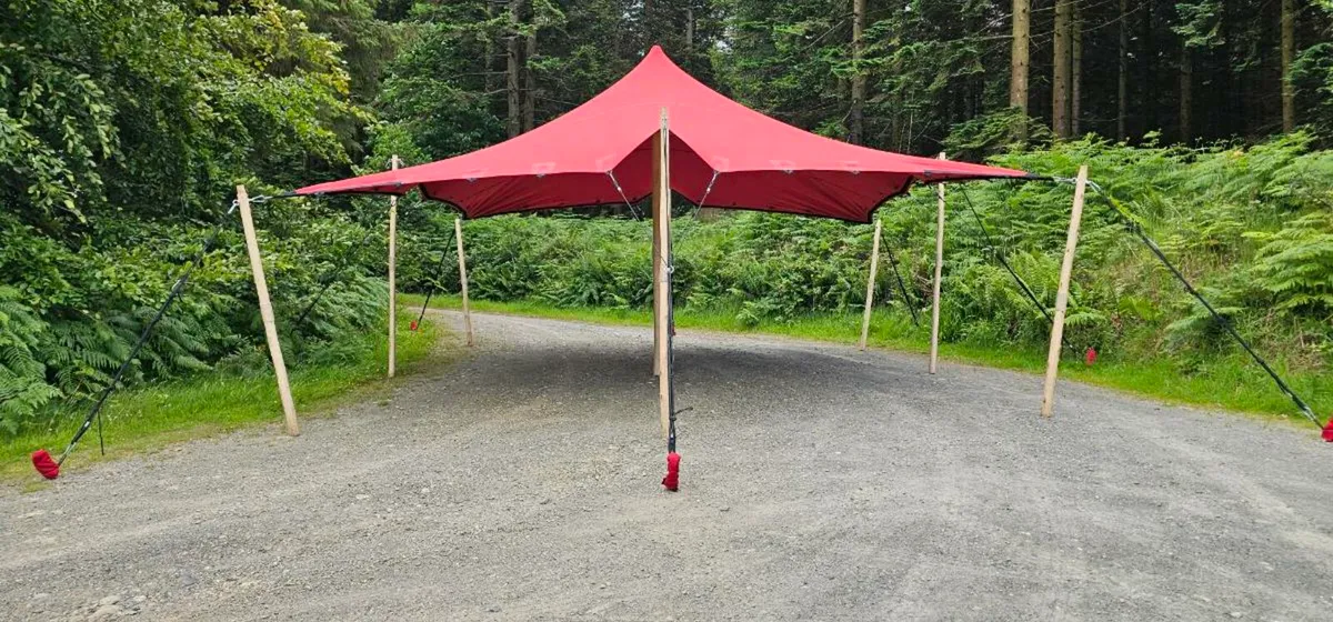 Used Red 6x6m Stretch Tent For Sale - Image 3