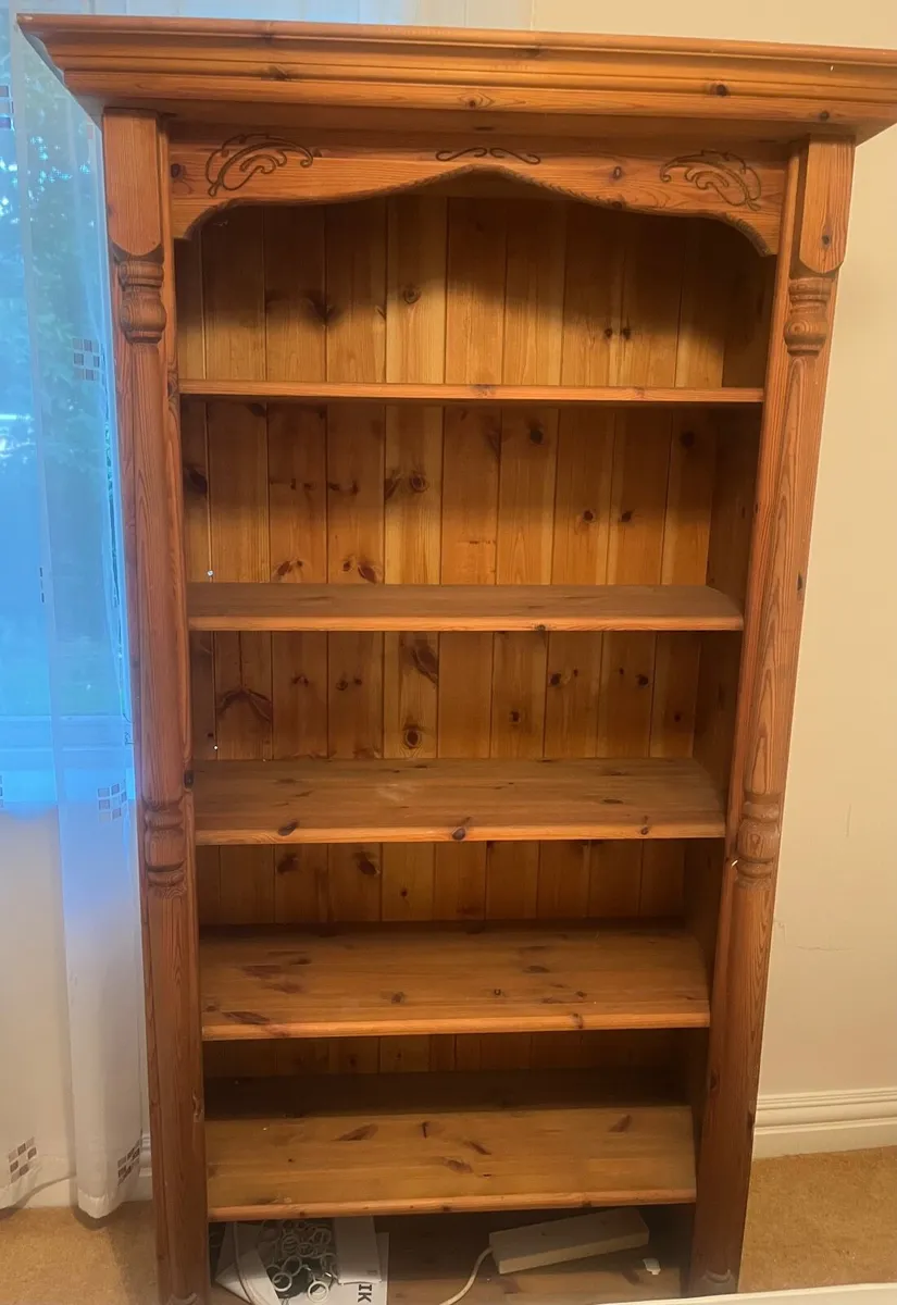 Pine Book case and nest of tables - Image 2