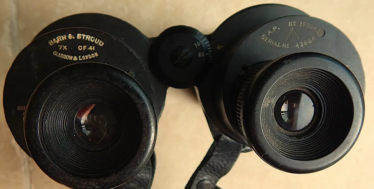 WW2 Barr & Stroud 7X CF41 Military Binoculars - Image 4