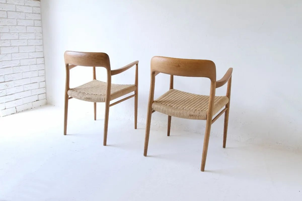 Niels Moller Danish carver armchairs bedroom chair - Image 2