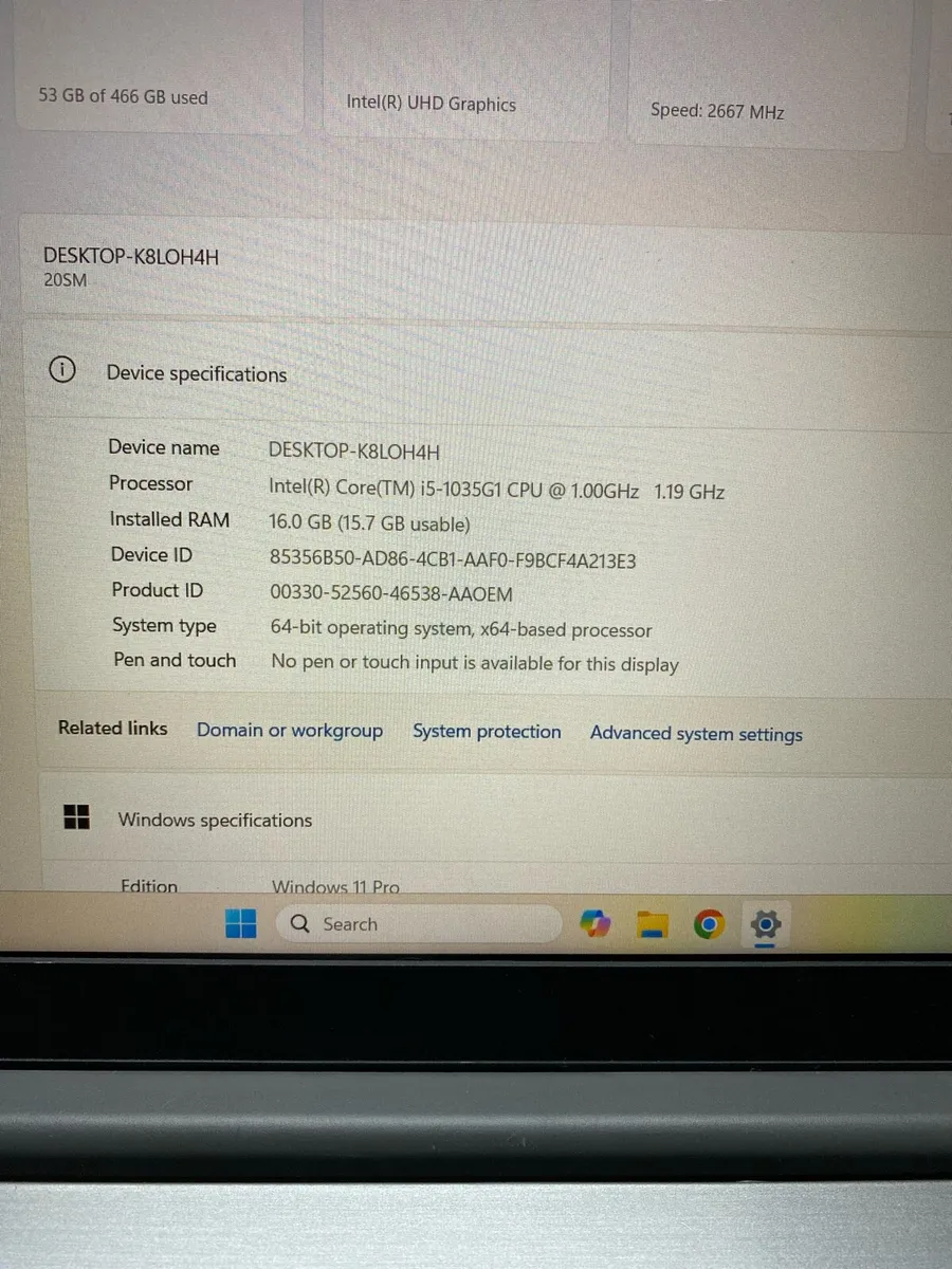 Lenovo i5 pro 10gen 16gb 512ssd win 11 - Image 4