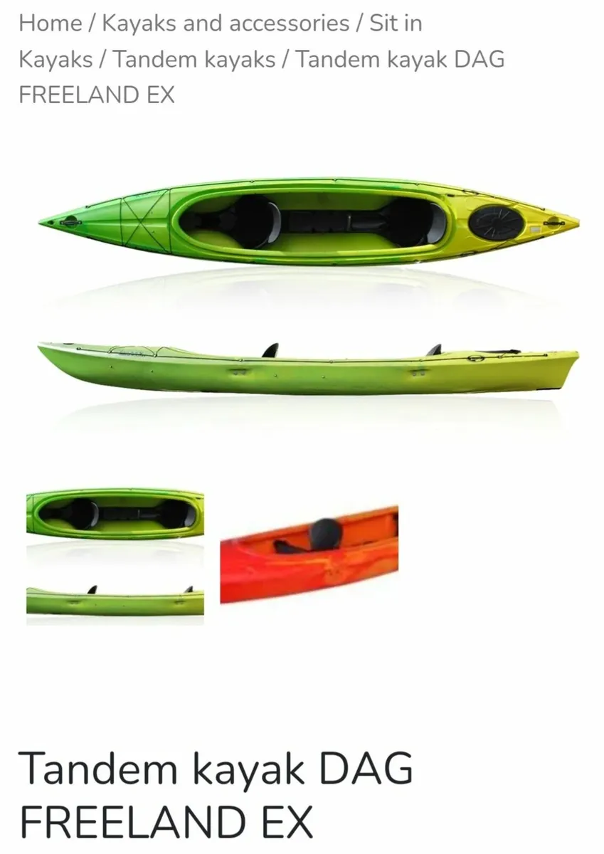 Dag Kayak Never Used  Freeland Double - Image 2