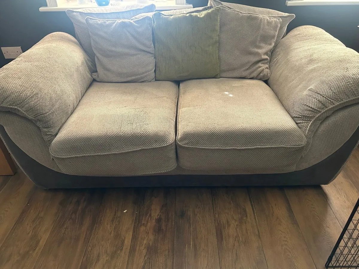 L shape and 2 seater sofa for sale - Image 3