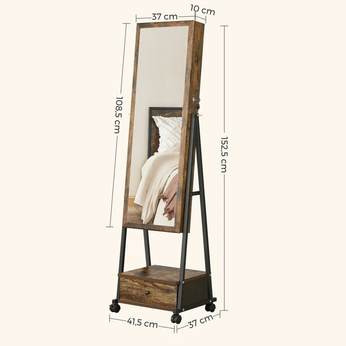 New Make Up Jewellery Storage Mirror-FREE Delivery - Image 4