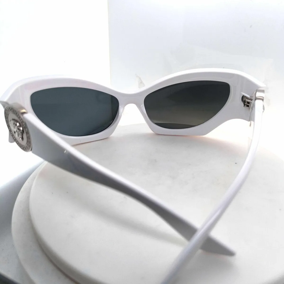 Versace Sunglasses, Cat's Eyes,White Frames - Image 3
